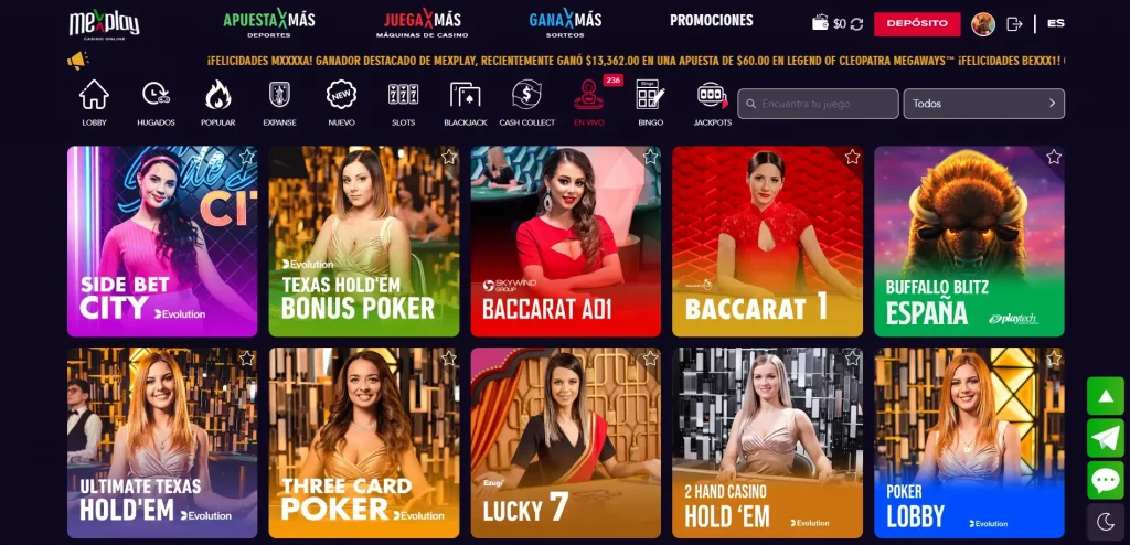 live casino mexplay.