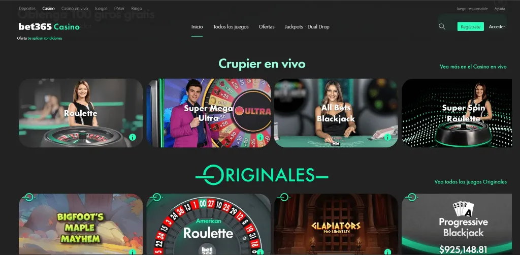 casino bet365 en vivo