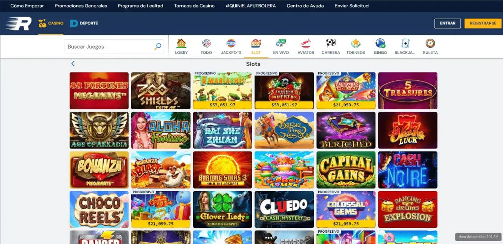 rushbet casino slots