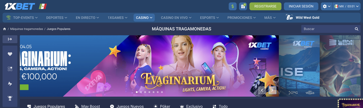 1xbet casino main page