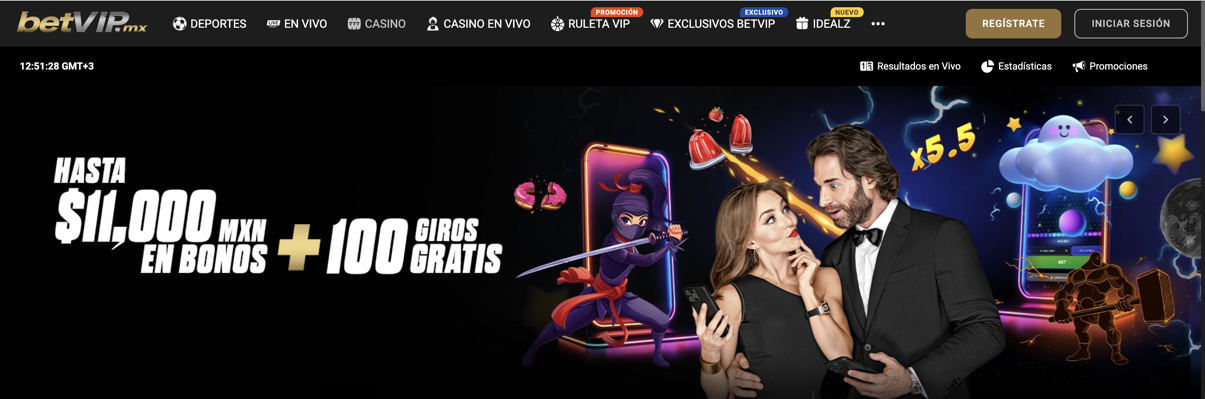 BetVip Casino Main Page