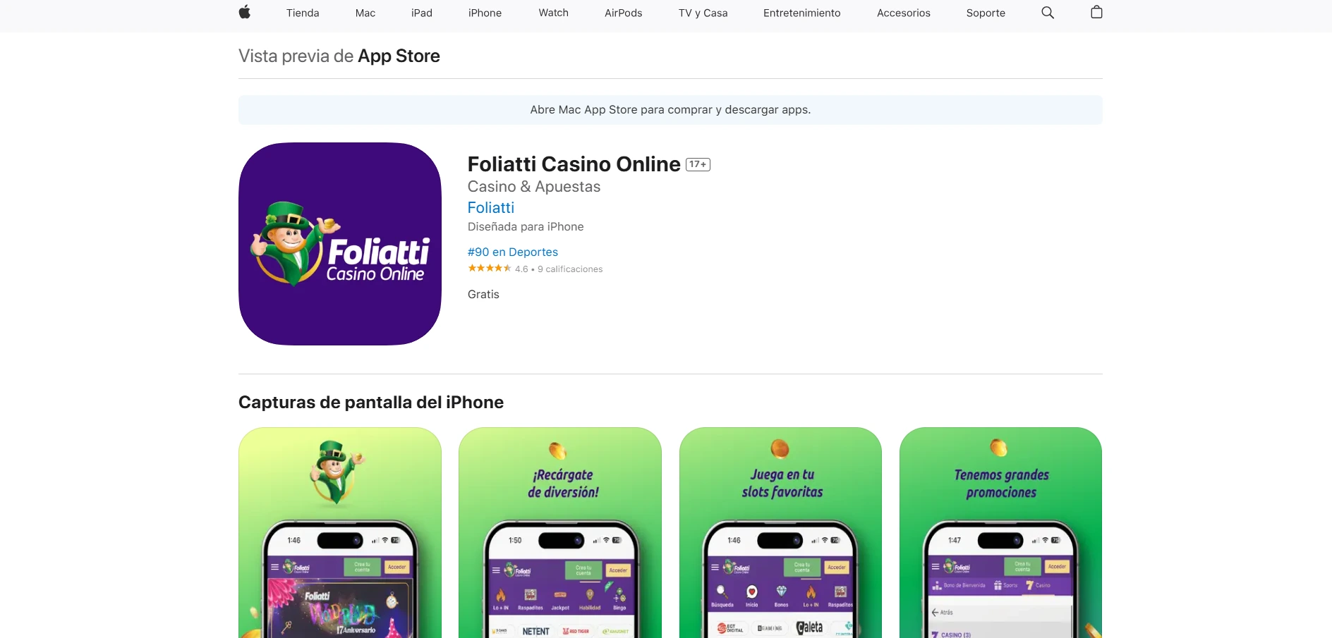 foliatti casino mobile app