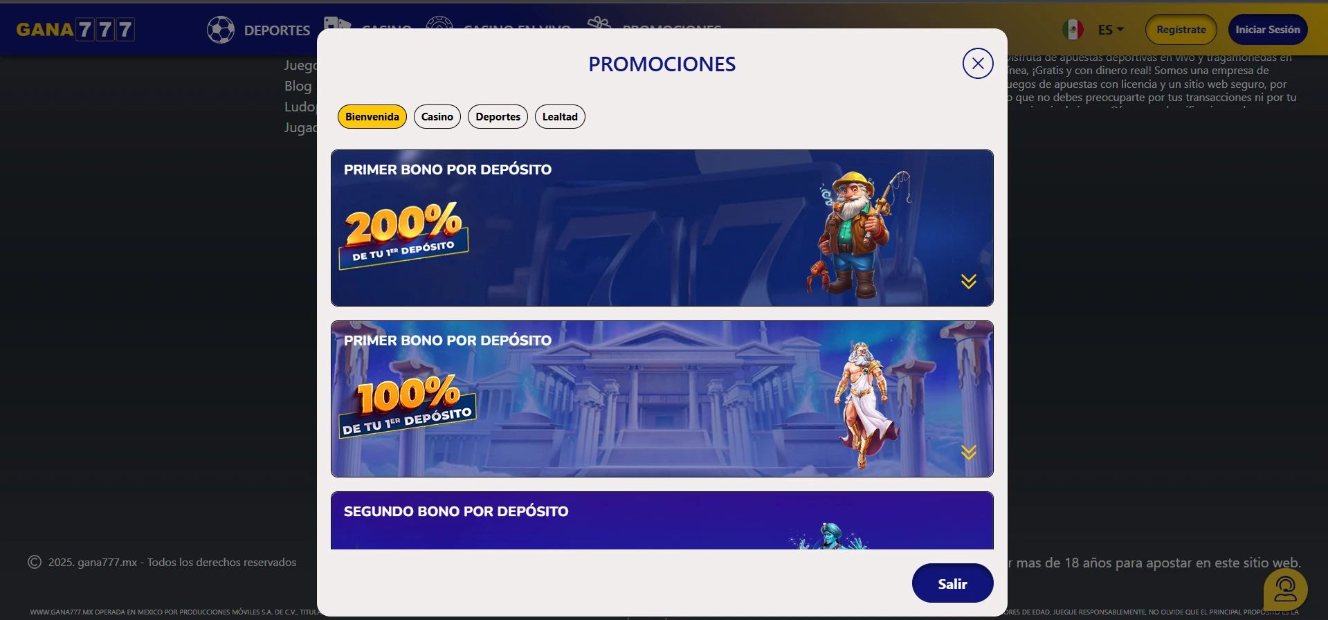 gana777 bonus