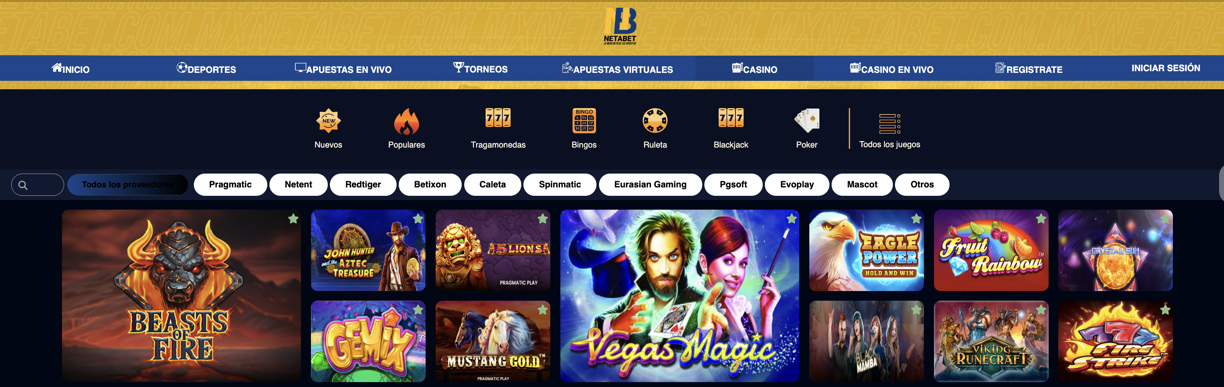 Netabet Casino Games