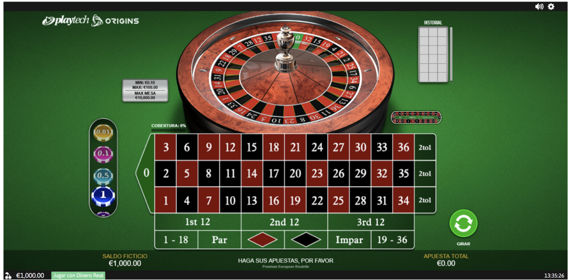 Ruleta Playtech
